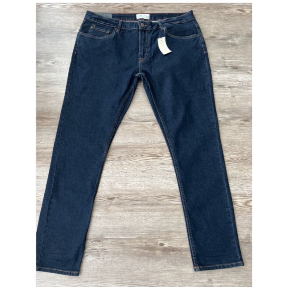 NWT JACHS NY Slim Fit Jeans Mens 38x30 Dark Wash Stretch